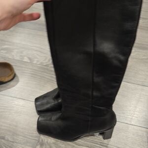 Aldo Black Square Toe Boots